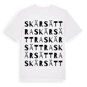 Skärsättra ordlek t-shirt – ekologisk bomull t-shirt från Pinshirt