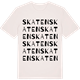 Vintage White t-shirt med Skaten ordlek t-shirt