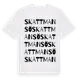 White t-shirt med Skattmansö ordlek t-shirt
