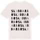 Vintage White t-shirt med Skinnarbo ordlek t-shirt