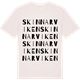 Vintage White t-shirt med Skinnarviken ordlek t-shirt