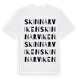 White t-shirt med Skinnarviken ordlek t-shirt