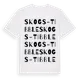 White t-shirt med Skogs-Tibble ordlek t-shirt