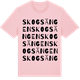 Pink Cotton t-shirt med Skogsängen ordlek t-shirt
