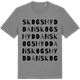 Mid Heather Gray t-shirt med Skogshyddan ordlek t-shirt