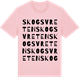 Pink Cotton t-shirt med Skogsvreten ordlek t-shirt