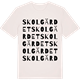 Vintage White t-shirt med Skolgärdet ordlek t-shirt