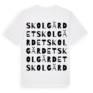 Skolgärdet ordlek t-shirt – ekologisk bomull t-shirt från Pinshirt