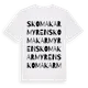 White t-shirt med Skomakarmyren ordlek t-shirt