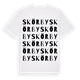 White t-shirt med Skörby ordlek t-shirt