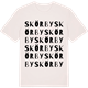 Vintage White t-shirt med Skörby ordlek t-shirt