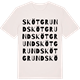 Vintage White t-shirt med Skötgrund ordlek t-shirt
