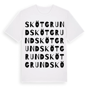 Skötgrund ordlek t-shirt – ekologisk bomull t-shirt från Pinshirt