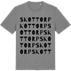 Mid Heather Gray t-shirt med Skottorp ordlek t-shirt