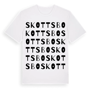 Skottsbo ordlek t-shirt – ekologisk bomull t-shirt från Pinshirt