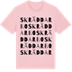 Pink Cotton t-shirt med Skräddarbo ordlek t-shirt