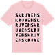 Pink Cotton t-shirt med Skruven ordlek t-shirt