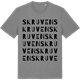 Mid Heather Gray t-shirt med Skruven ordlek t-shirt