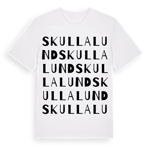 Skullalund ordlek t-shirt – ekologisk bomull t-shirt från Pinshirt