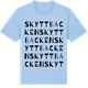 Blue Soul t-shirt med Skyttbacken ordlek t-shirt