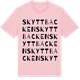 Pink Cotton t-shirt med Skyttbacken ordlek t-shirt