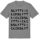 Mid Heather Gray t-shirt med Skyttbacken ordlek t-shirt