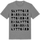 Mid Heather Gray t-shirt med Skyttgårdarna ordlek t-shirt
