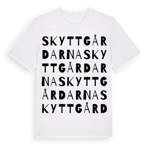 Skyttgårdarna ordlek t-shirt – ekologisk bomull t-shirt från Pinshirt