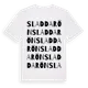 White t-shirt med Sladdarön ordlek t-shirt