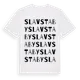 White t-shirt med Slavsta By ordlek t-shirt