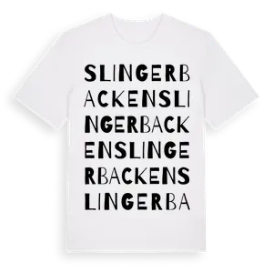 Slingerbacken ordlek t-shirt – ekologisk bomull t-shirt från Pinshirt