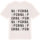 Vintage White t-shirt med Slipen ordlek t-shirt