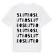 White t-shirt med Slutbo ordlek t-shirt