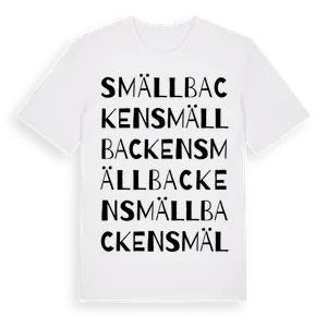 Smällbacken ordlek t-shirt – ekologisk bomull t-shirt från Pinshirt