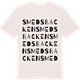Vintage White t-shirt med Smedsbacken ordlek t-shirt