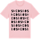 Pink Cotton t-shirt med Smedsbo ordlek t-shirt