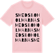 Pink Cotton t-shirt med Smedsboholmarna ordlek t-shirt