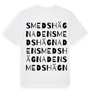 Smedshägnaden ordlek t-shirt – ekologisk bomull t-shirt från Pinshirt
