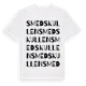 White t-shirt med Smedskullen ordlek t-shirt