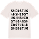 Vintage White t-shirt med Smedstugan ordlek t-shirt
