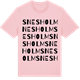 Pink Cotton t-shirt med Snesholm ordlek t-shirt