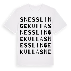 Snesslingekulla ordlek t-shirt – ekologisk bomull t-shirt från Pinshirt