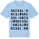 Blue Soul t-shirt med Snesslingesjö ordlek t-shirt