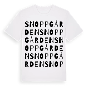 Snoppgården ordlek t-shirt – ekologisk bomull t-shirt från Pinshirt