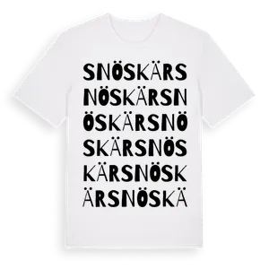 Snöskär ordlek t-shirt – ekologisk bomull t-shirt från Pinshirt