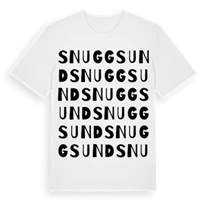 Snuggsund ordlek t-shirt – ekologisk bomull t-shirt från Pinshirt