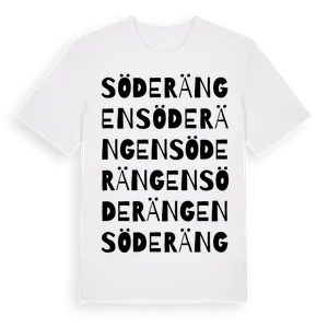 Söderängen ordlek t-shirt – ekologisk bomull t-shirt från Pinshirt
