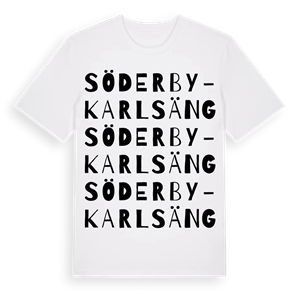Söderby-Karlsäng ordlek t-shirt – ekologisk bomull t-shirt från Pinshirt