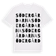 White t-shirt med Södergårdarna ordlek t-shirt