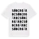 White t-shirt med Södergärde ordlek t-shirt